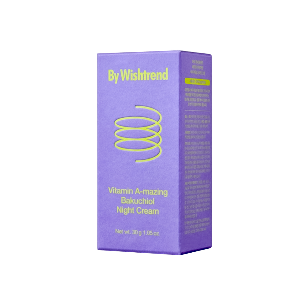 Ночной крем с ретиналом и бакучиолом By Wishtrend Vitamin A-mazing Bakuchiol Night Cream