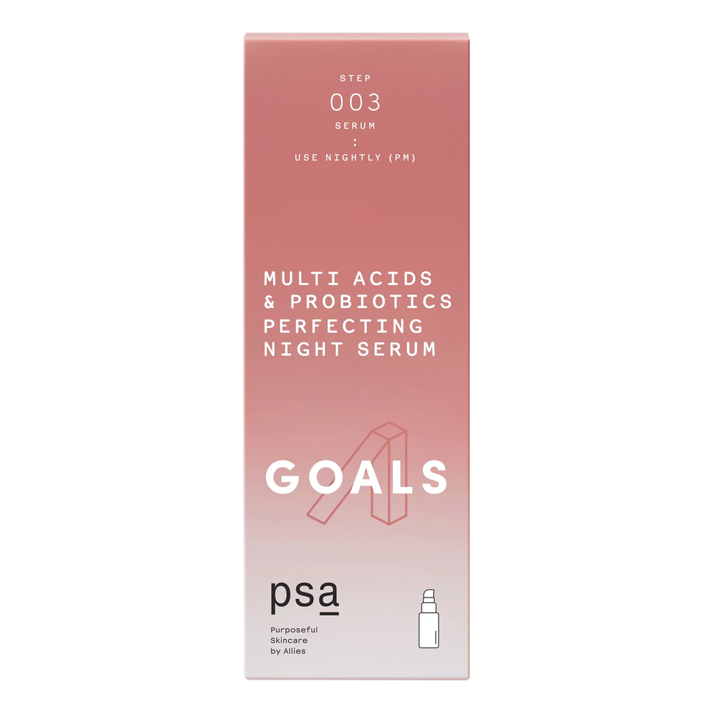 PSA Goals Multi Acids Probiotics Perfecting Night Serum, 30 ml.