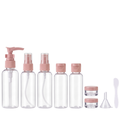 TRAVEL BOTTLING дорожный набор косметических емкостей, 7 шт. (Пыльно-розовый)