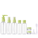 TRAVEL BOTTLING дорожный набор косметических емкостей, 7 шт. (Зелёный)