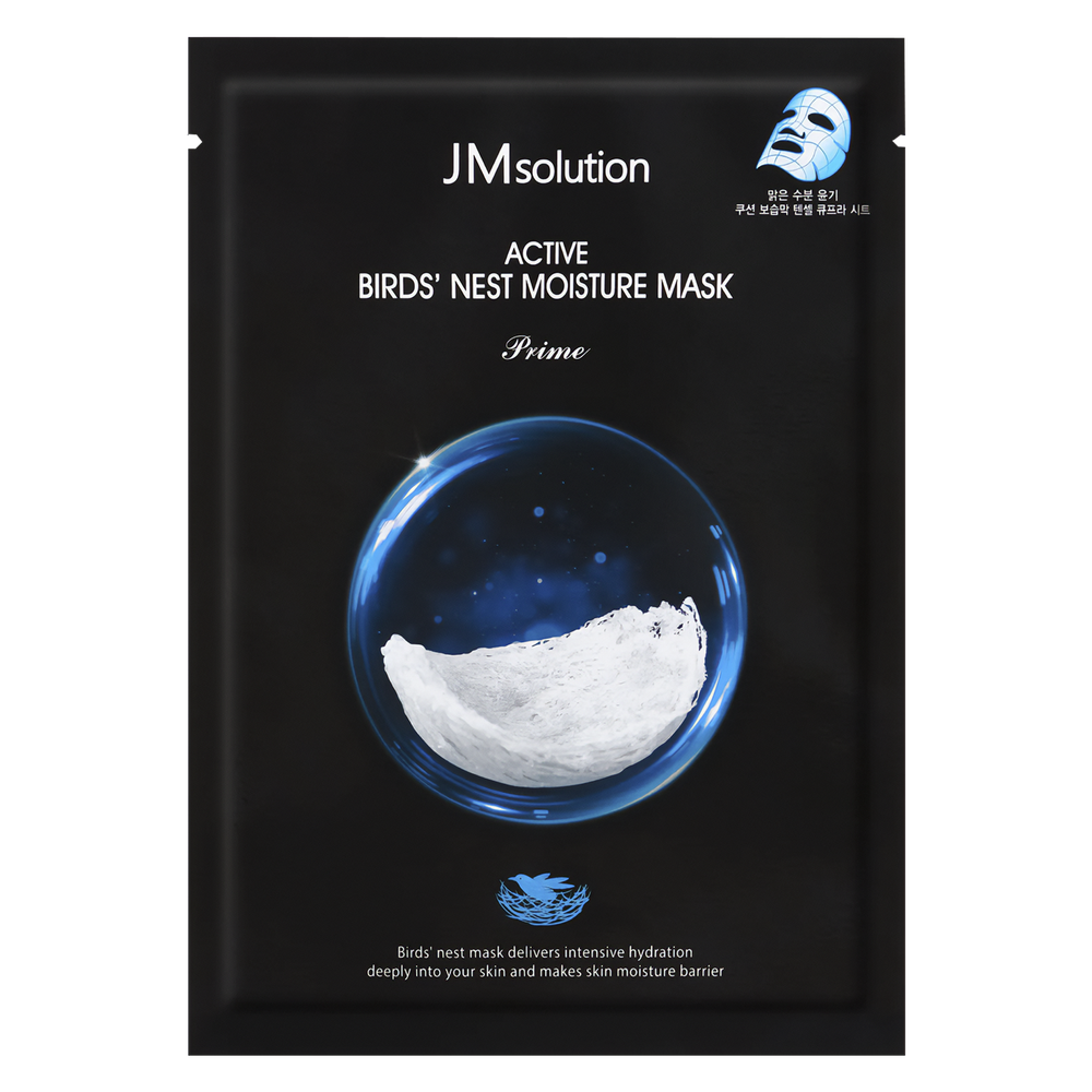 Ультратонкая тканевая маска с ласточкиным гнездом JMsolution Active Birds Nest Moisture Mask Prime