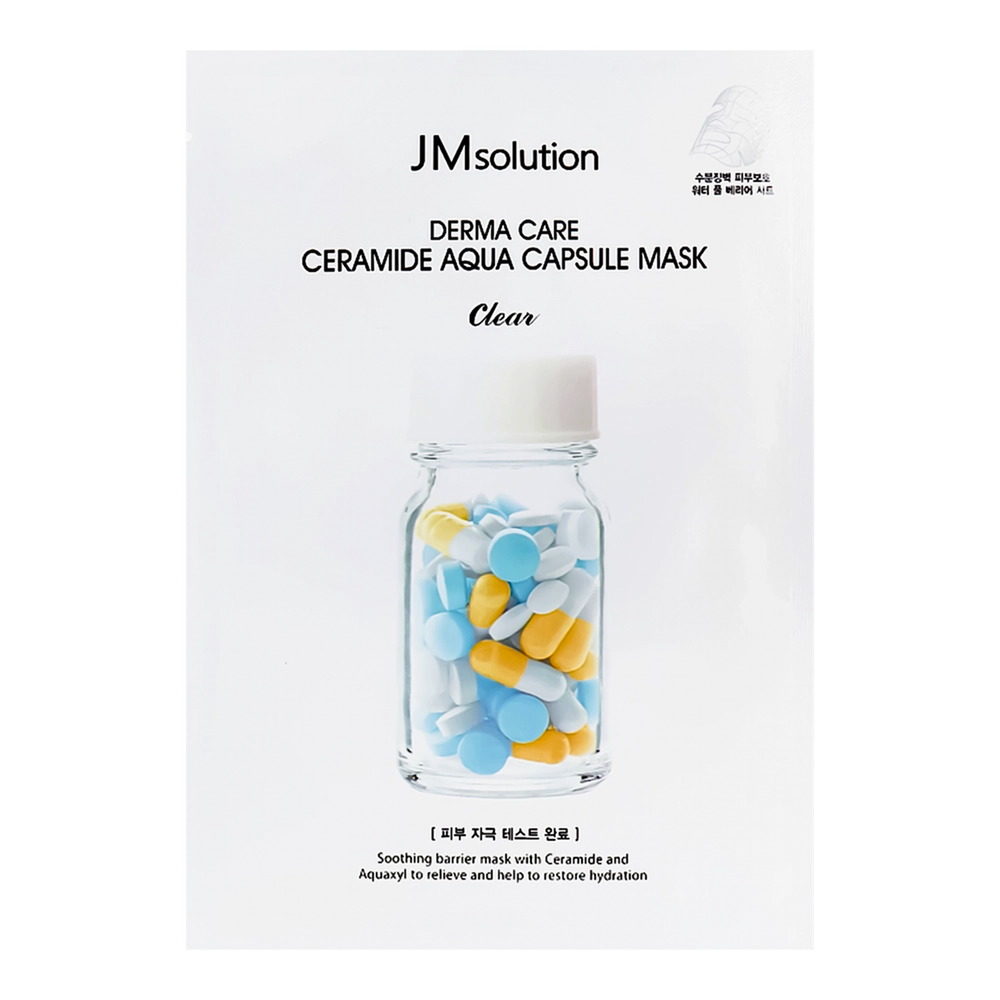 Восстанавливающая целлюлозная маска с керамидами JMsolution Derma Care Ceramide Aqua Capsule Mask