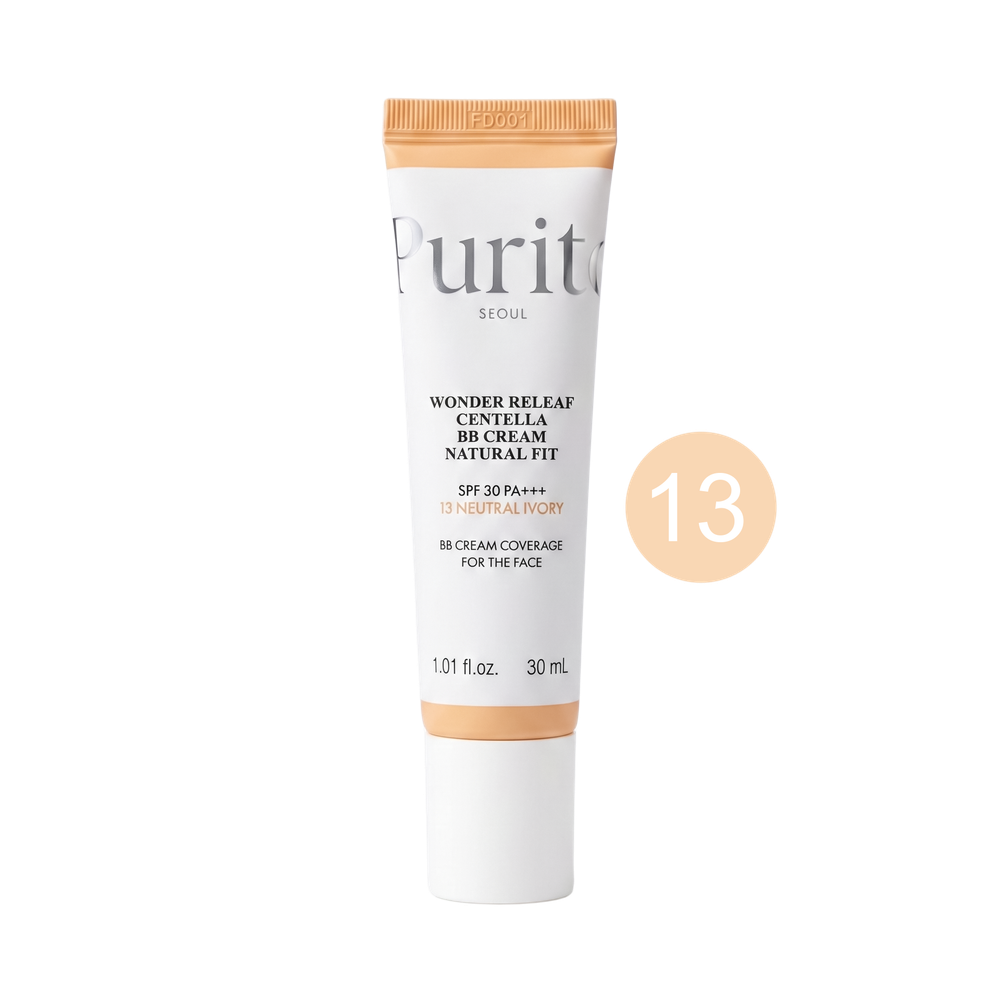 PURITO SEOUL Wonder Releaf Centella BB Cream Natural Fit SPF30 PA +++ 13 neutral ivory, 30 ml.