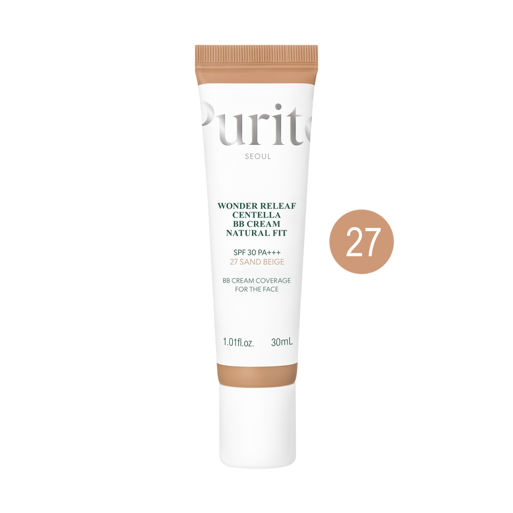 PURITO SEOUL Wonder Releaf Centella BB Cream Natural Fit SPF30 PA +++ 27 Sand Beige, 30 ml.
