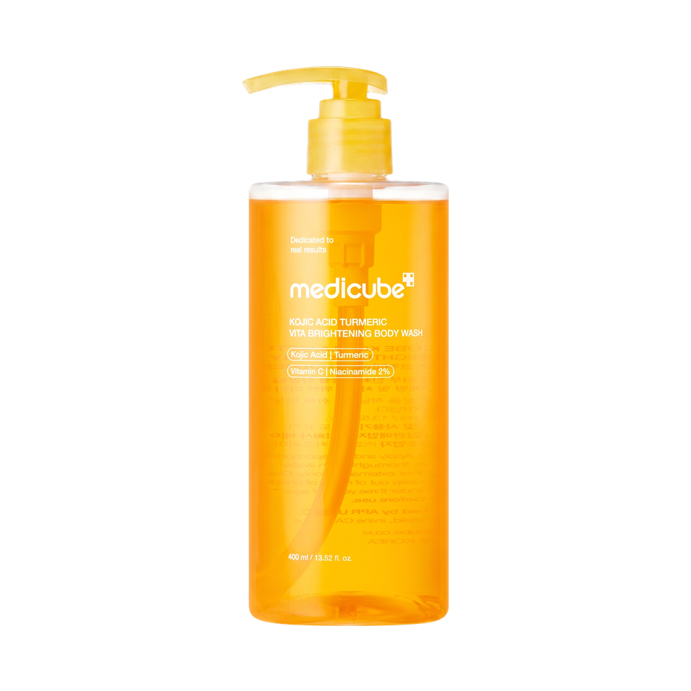 MEDICUBE Kojic Acid Turmeric Vita Brightening Body Wash, 400 ml.