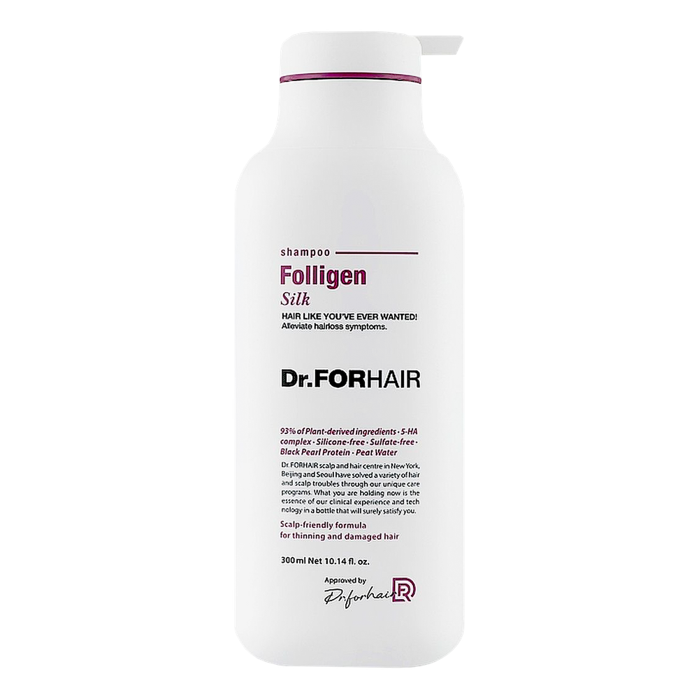 Бессульфатный шампунь для повреждённых волос Dr.Forhair Folligen Silk Shampoo (300ml)