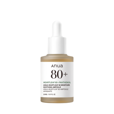 Anua Heartleaf 80+ Moisture Soothing Ampoule, 30 ml.