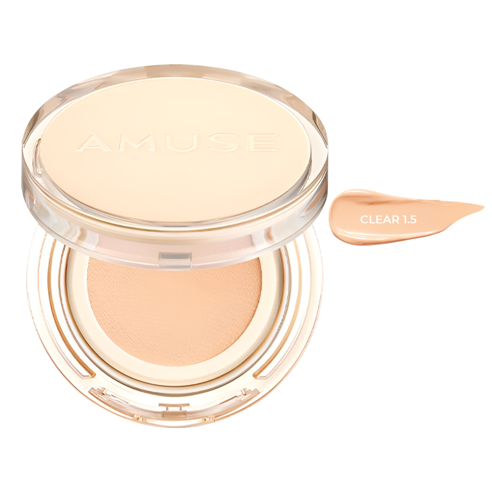Amuse Dew Jelly Vegan Cushion SPF38 PA++ (CLEAR 1.5)