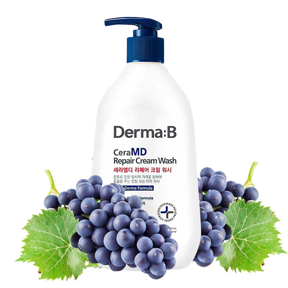 Липосомный крем-гель для душа с ламеллярной эмульсией Derma:B CeraMD Repair Cream Wash