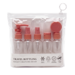 TRAVEL BOTTLING дорожный набор косметических емкостей, 7 шт. (Пыльно-розовый)