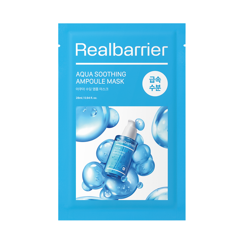 REALBARRIER Aqua Soothing Ampoule Mask, 28 ml.