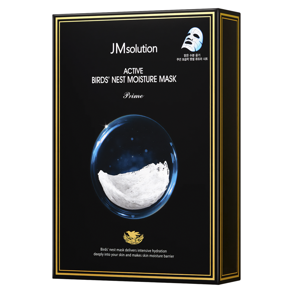 Ультратонкая тканевая маска с ласточкиным гнездом JMsolution Active Birds Nest Moisture Mask Prime