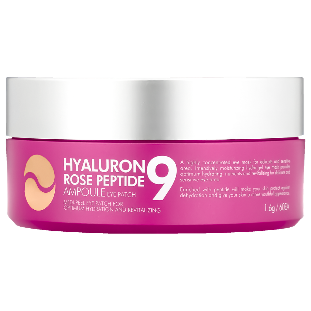 Патчи с экстрактом розы и пептидами Medi-Peel Hyaluron Rose Peptide 9 Ampoule Eye Patch