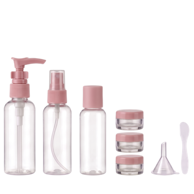 TRAVEL BOTTLING дорожный набор косметических емкостей, 6 шт. (Пыльно-розовый)