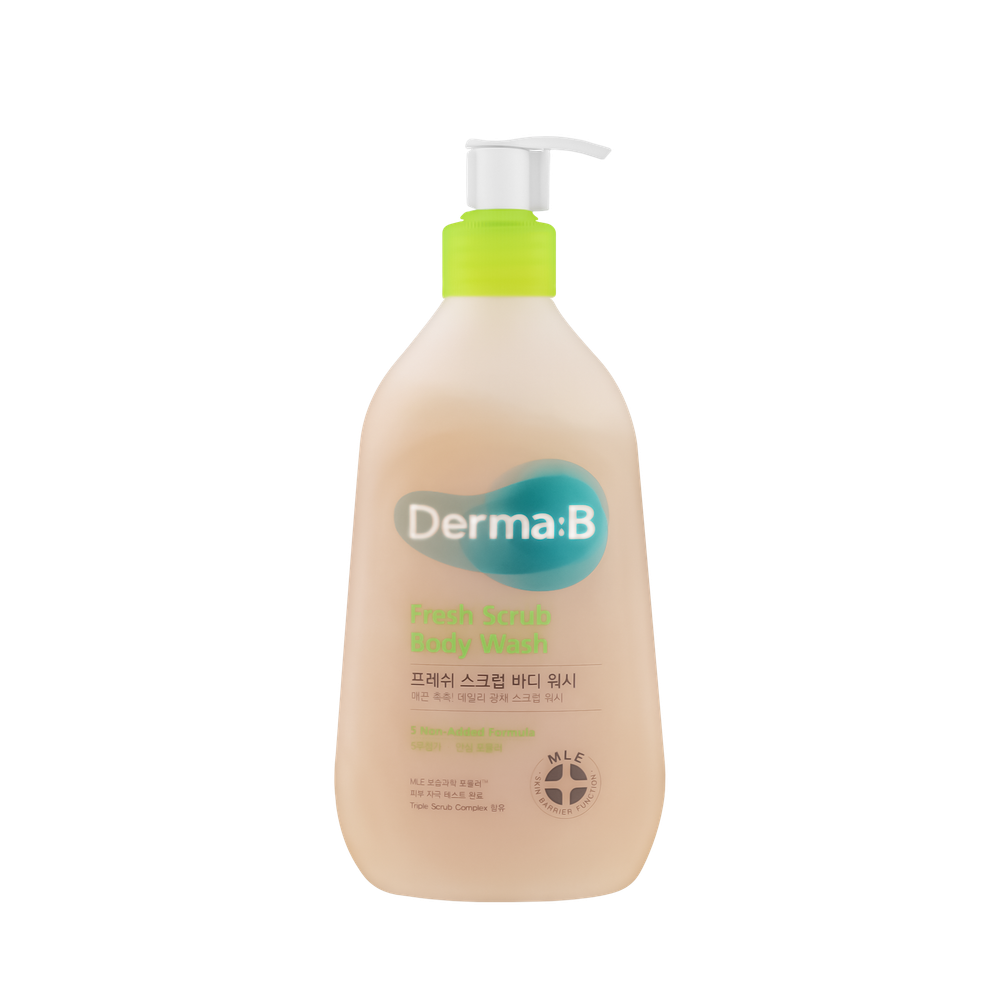DERMA:B Fresh Scrub Body Wash, 400 ml.