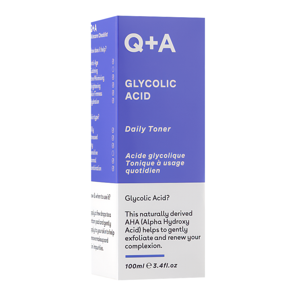 Упаковка тонера Q+A Glycolic Acid Daily Toner