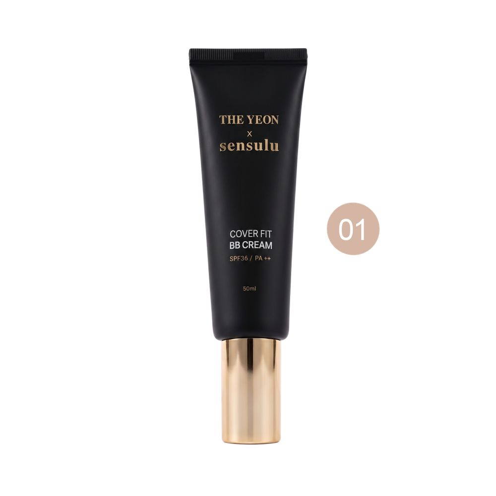 SEN SULU x THE YEON Cover Fit BB Cream 01 Light Beige, 50 ml.
