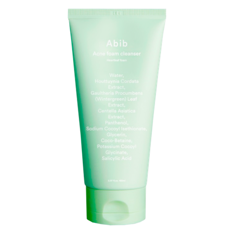 Гипоаллергенная очищающая пенка для кожи с акне Abib Acne Foam Cleanser Heartleaf Foam