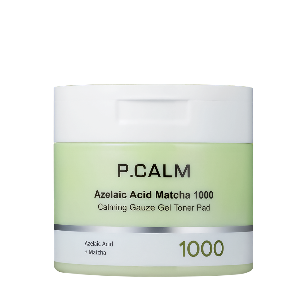 P.CALM Azelaic Acid Matcha 1000 Calming Gauze Gel Toner Pad, 110 ml.