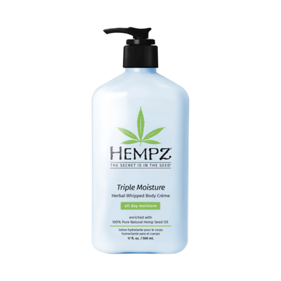 HEMPZ Triple Moisture Herbal Whipped Body Crème, 500 ml.