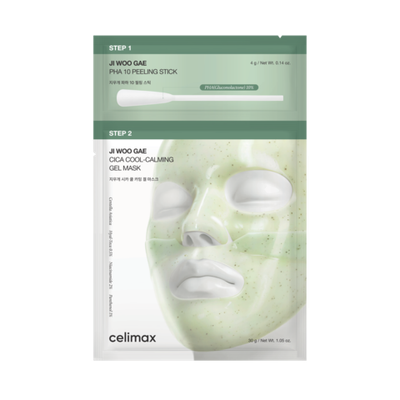 CELIMAX Ji Woo Gae PHA 10 Peeling Stick + Cica Cool-Calming Gel Mask, 30 g.