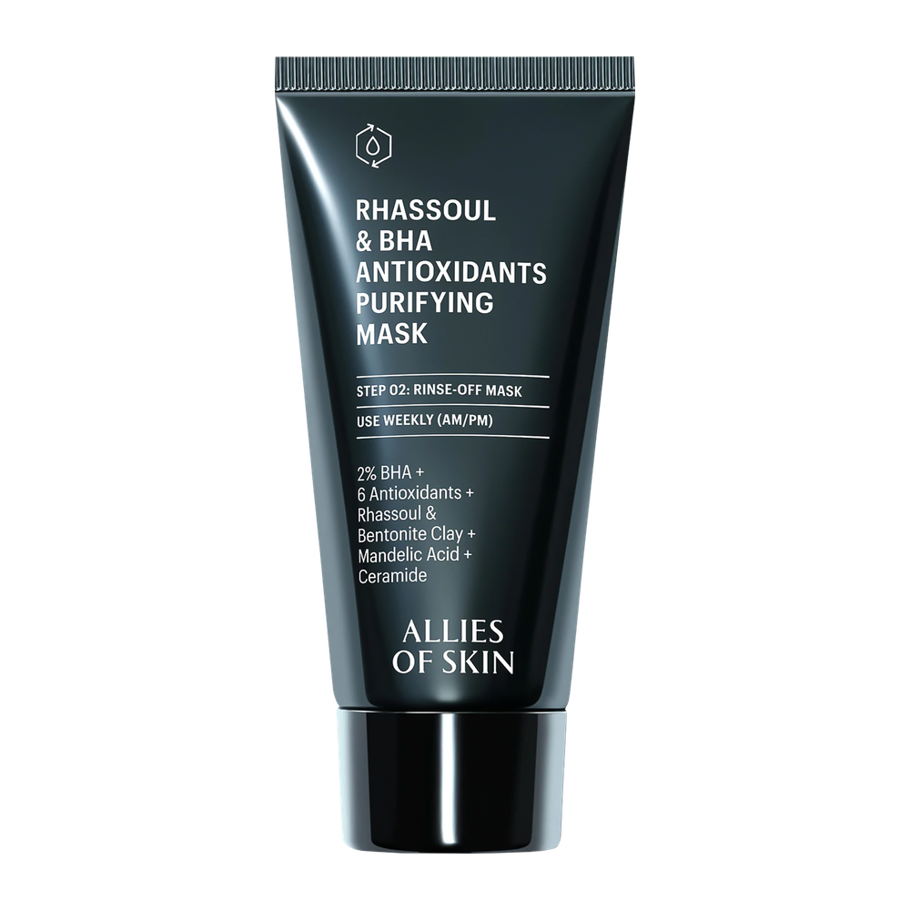 Очищающая и поросужающая маска Allies of Skin Rhassoul & BHA Antioxidants Purifying Mask