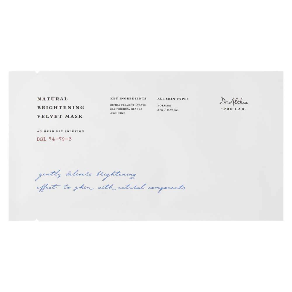 Dr. Althea Natural Brightening Velvet Mask