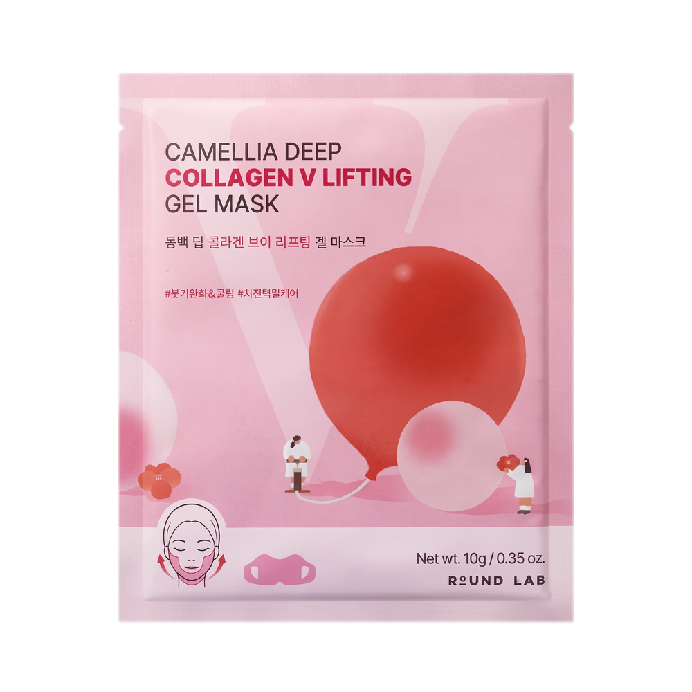 ROUND LAB Camellia Deep Collagen V Lifting Gel Mask, 10 g.