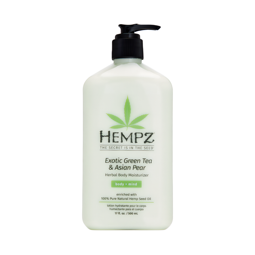 HEMPZ Exotic Green Tea & Asian Pear Herbal Body Moisturizer, 500 ml.