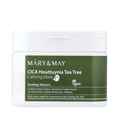 MARY&MAY Cica Houttuynia Tea Tree Calming Mask, (30 шт. в упаковке)