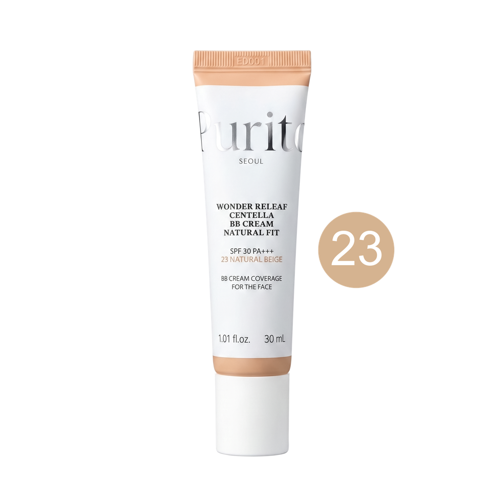 PURITO Seoul Wonder Relief Centella BB Cream Natural Fit SPF30 PA+++ 23 Natural Beige, 30 ml.
