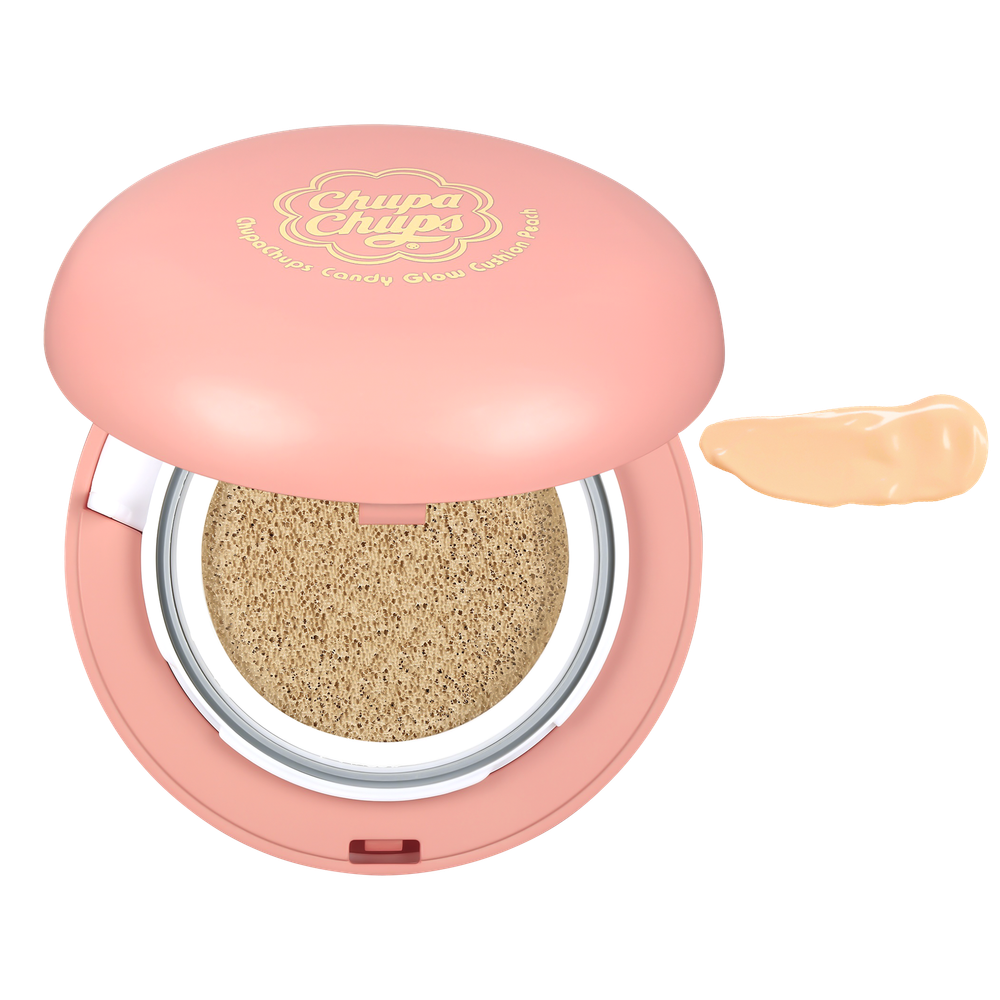 Тональный кушон с блюр-эффектом Chupa Chups Candy Glow Cushion Peach SPF 50+ PA++++ 3.0 Fair - Тон 3.0