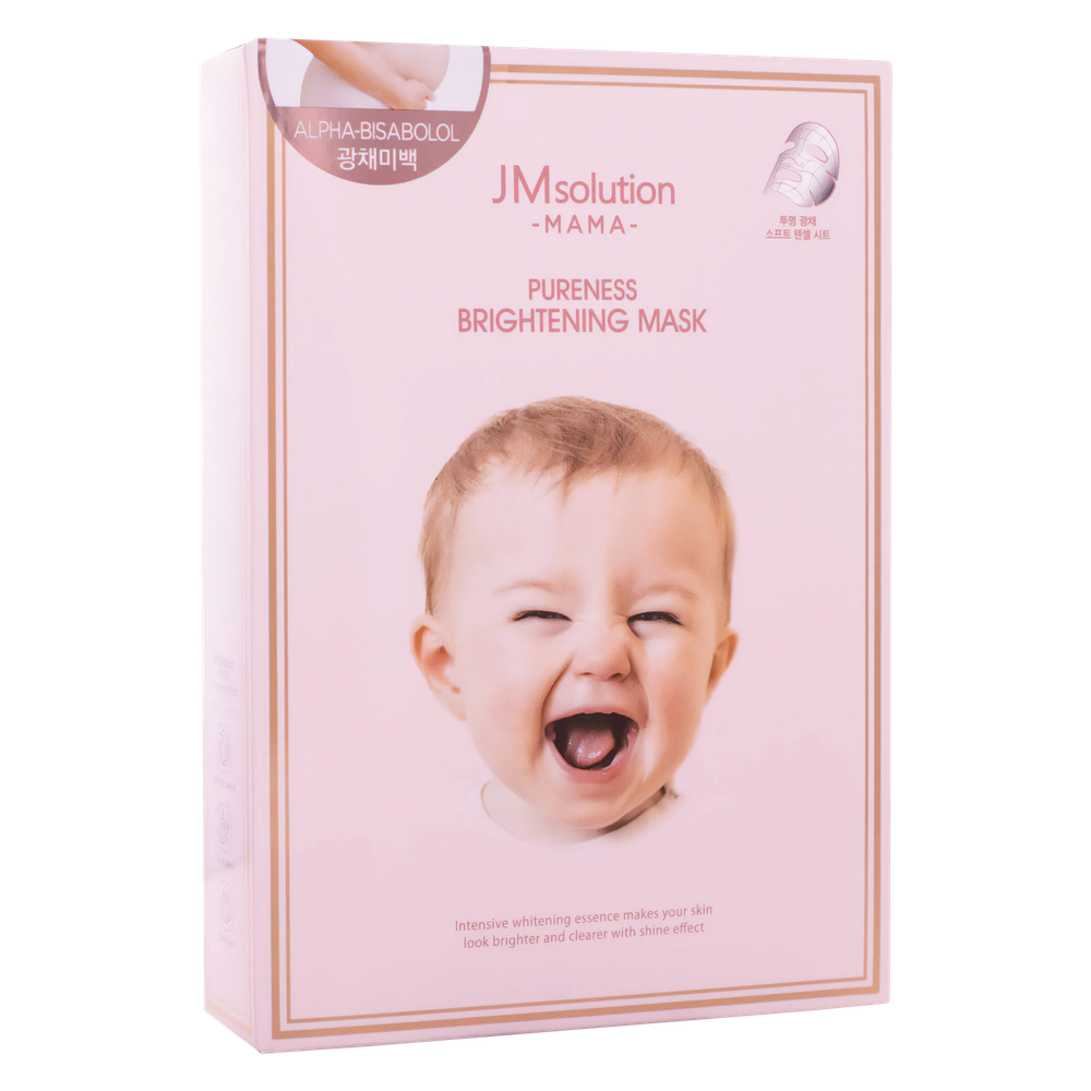 Гипоаллергенная тканевая маска для сияния кожи JMsolution Mama Pureness Brightening Mask Plus