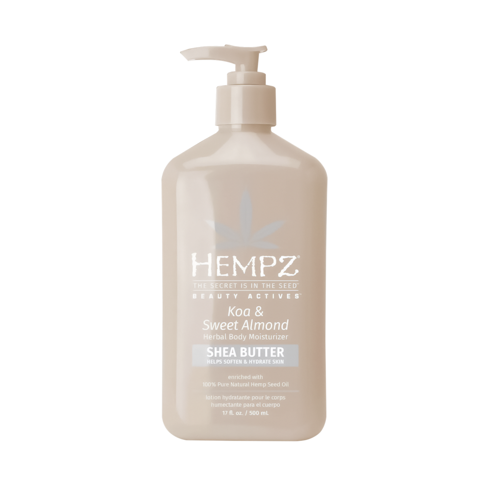 HEMPZ Koa & Sweet Almond Herbal Body Moisturizer, 500 ml.
