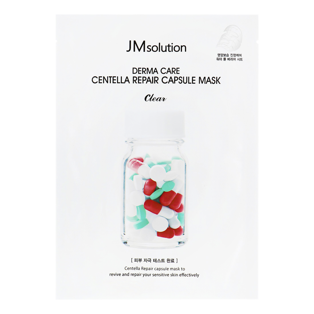 Целлюлозная маска с центеллой азиатской JMsolution Derma Care Centella Repair Capsule Mask