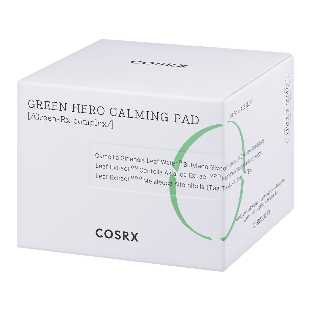 Успокаивающие пэды для чувствительной кожи COSRX One Step Green Hero Calming Pad