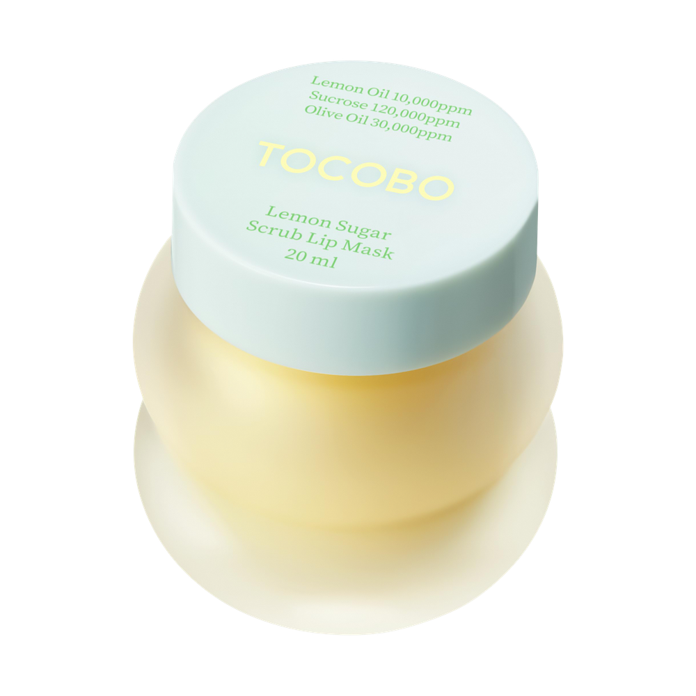 Несмываемая сахарная маска-скраб для губ Tocobo Lemon Sugar Scrub Lip Mask