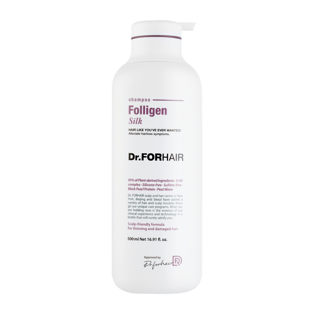 Бессульфатный шампунь для повреждённых волос Dr.Forhair Folligen Silk Shampoo