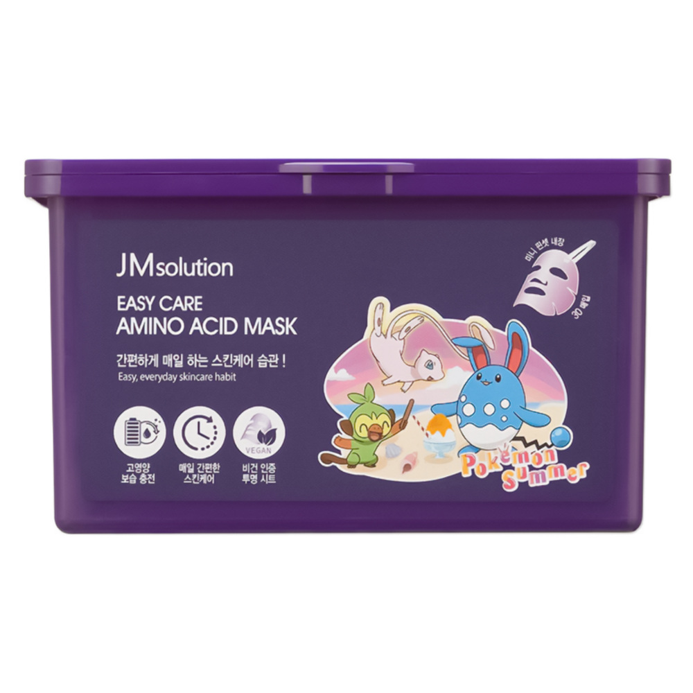 Набор тканевых масок с аминокислотами JMsolution Easy Care Amino Acid Mask Pokemon Summer